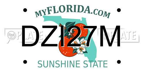 DZI27M Florida License Plate
