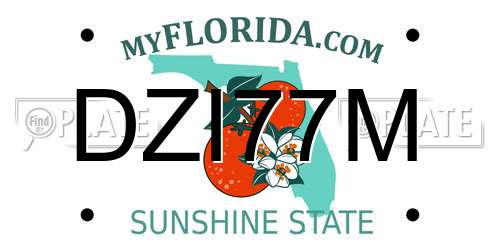 DZI77M Florida License Plate