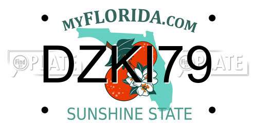 DZKI79 Florida License Plate