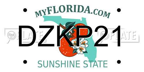 DZKP21 Florida License Plate