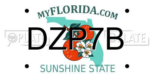 DZP7B Florida License Plate
