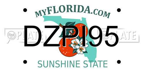 DZPI95 Florida License Plate