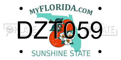 DZT059 Florida License Plate