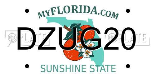 DZUG20 Florida License Plate