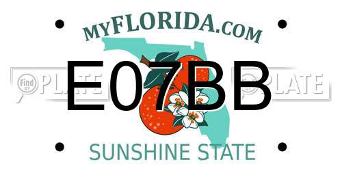 E07BB Florida License Plate