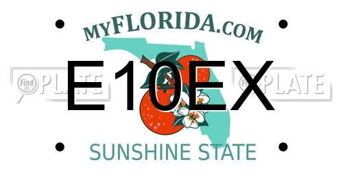 E10EX Florida License Plate