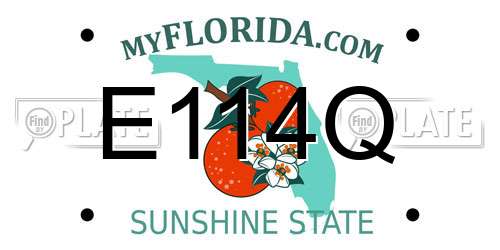 E114Q Florida License Plate