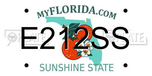 E212SS Florida License Plate