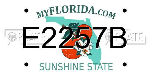E2257B Florida License Plate