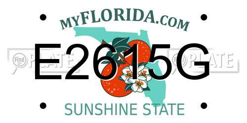 E2615G Florida License Plate