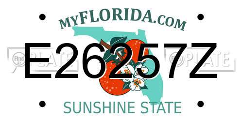 E26257Z Florida License Plate