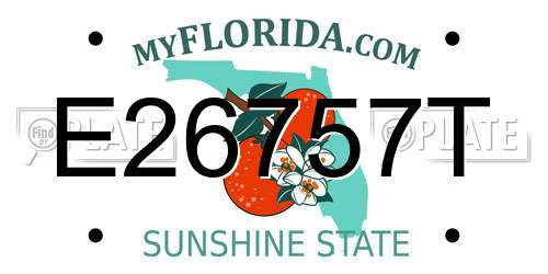 E26757T Florida License Plate