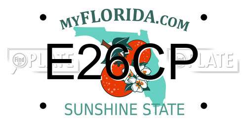 E26CP Florida License Plate