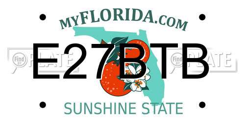 E27BTB Florida License Plate