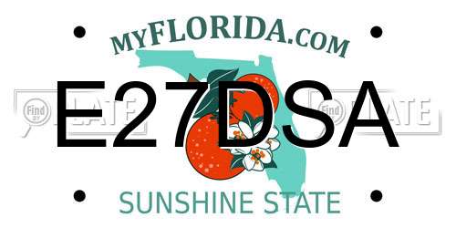 E27DSA Florida License Plate