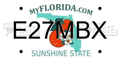 E27MBX Florida License Plate