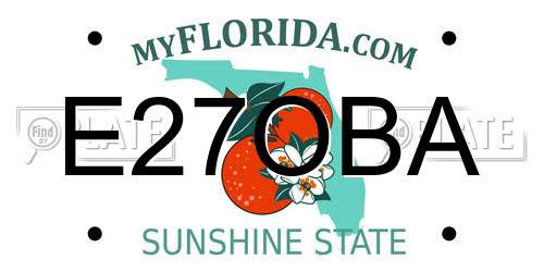 E27OBA Florida License Plate