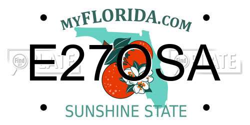 E27OSA Florida License Plate