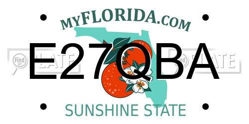E27QBA Florida License Plate