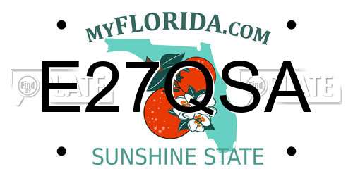 E27QSA Florida License Plate