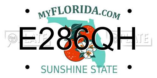 E286QH Florida License Plate