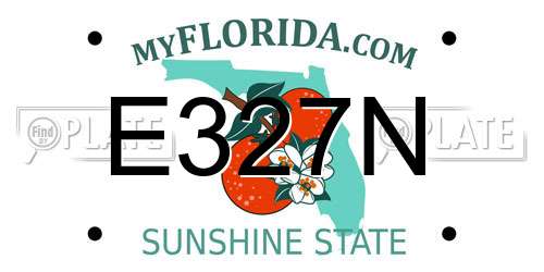 E327N Florida License Plate