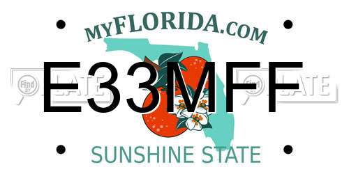 E33MFF Florida License Plate