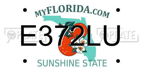 E372LU Florida License Plate