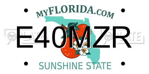 E40MZR Florida License Plate