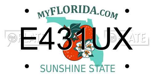 E431UX Florida License Plate