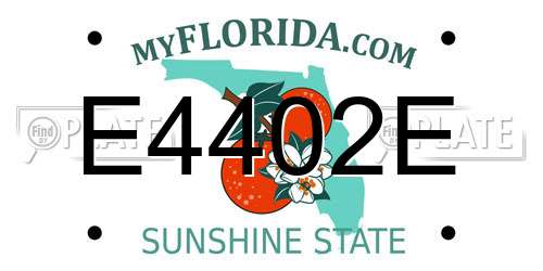 E4402E Florida License Plate