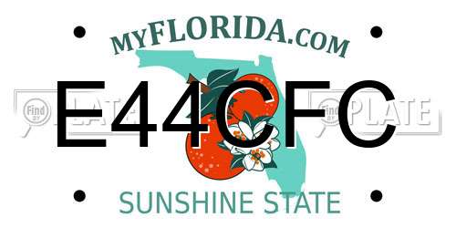 E44CFC Florida License Plate