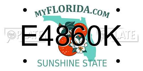 E4860K Florida License Plate