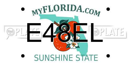 E48EL Florida License Plate