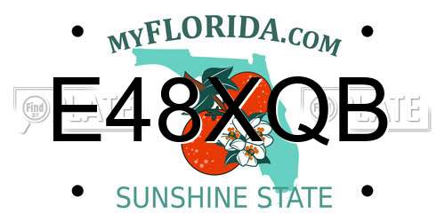 E48XQB Florida License Plate