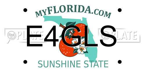 E4GLS Florida License Plate
