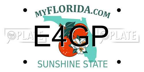 E4GP Florida License Plate