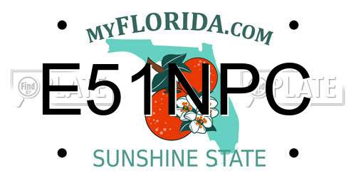 E51NPC Florida License Plate