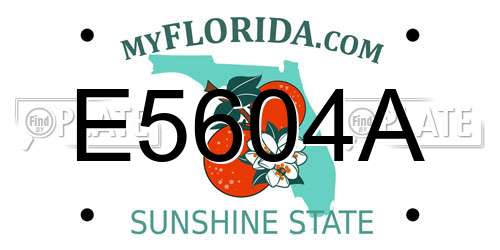 E5604A Florida License Plate