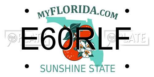 E60RLF Florida License Plate