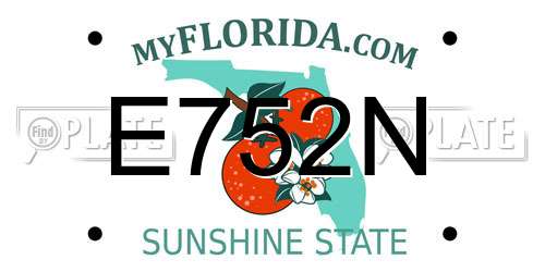 E752N Florida License Plate