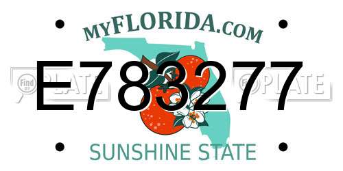 E783277 Florida License Plate