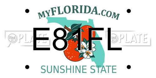 E81FL Florida License Plate