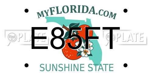 E85FT Florida License Plate