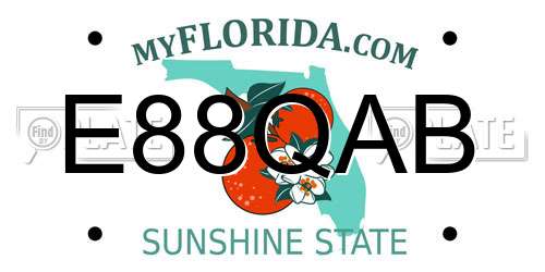 E88QAB Florida License Plate