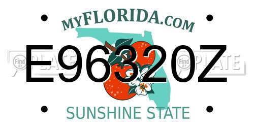 E96320Z Florida License Plate