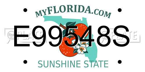 E99548S Florida License Plate