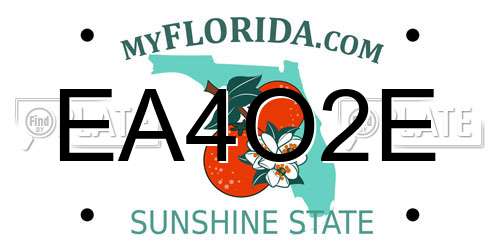 EA4O2E Florida License Plate