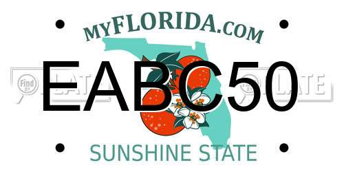 EABC50 Florida License Plate
