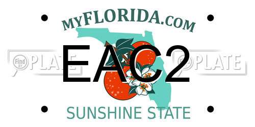EAC2 Florida License Plate